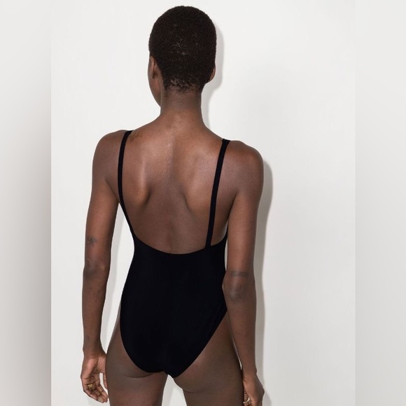 TOTEME deep V-neck swimsuit In Black Size L - Picture 13 of 15